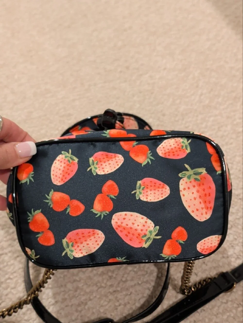Kurt Geiger Strawberry-Print Mini Backpack